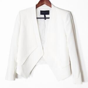 BCBGMaxAzria Lloyd Open Blazer Jacket White Size S Office Siren